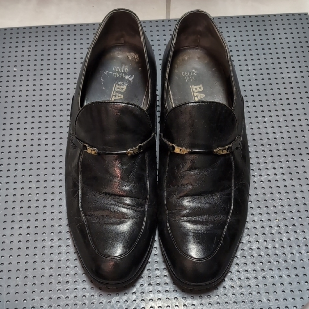 Bally Elegant Black Leather Men's Slip-Ons